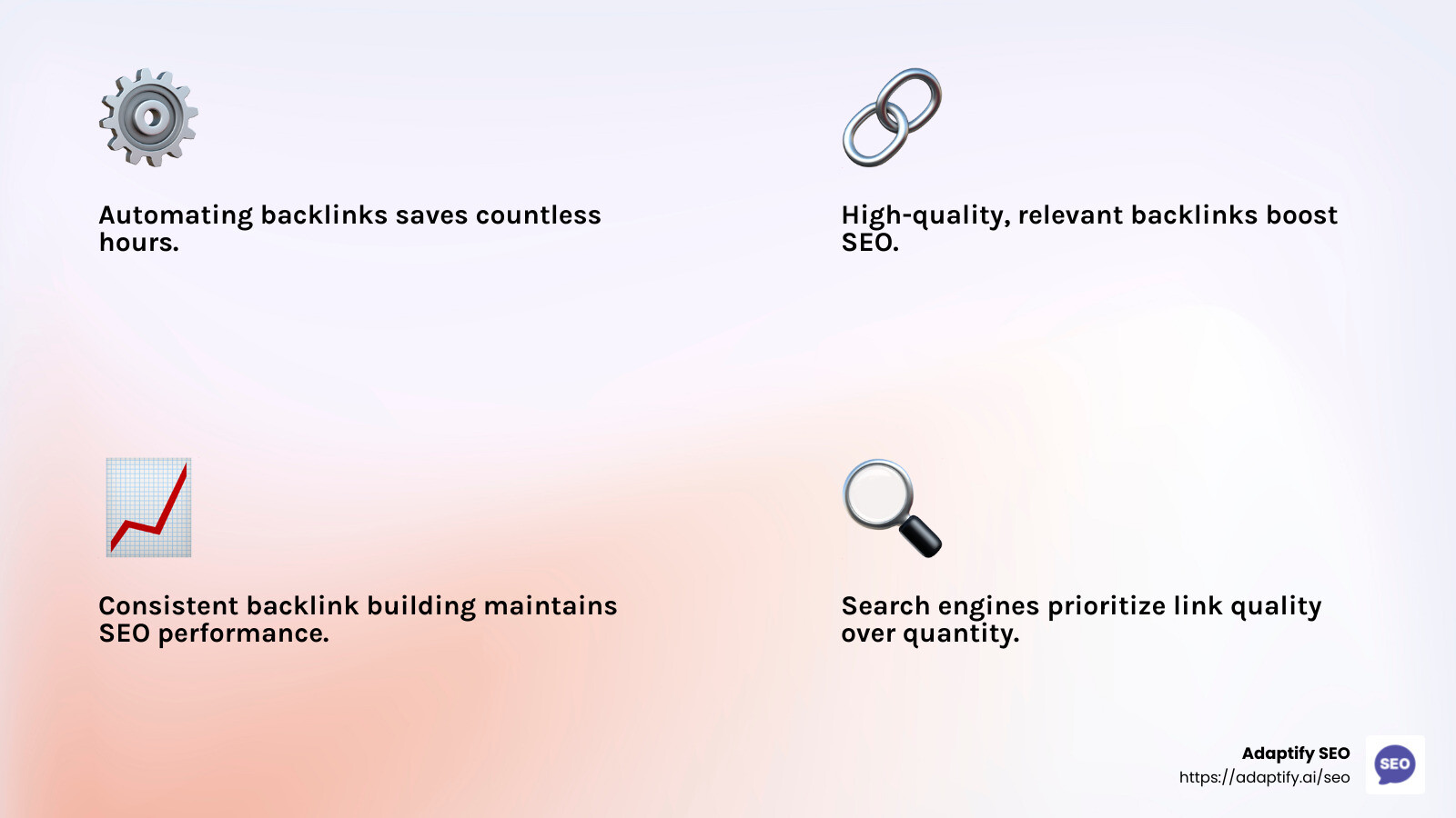 Auto Backlink Builder Benefits - auto backlink builder infographic 4_facts_emoji_light-gradient