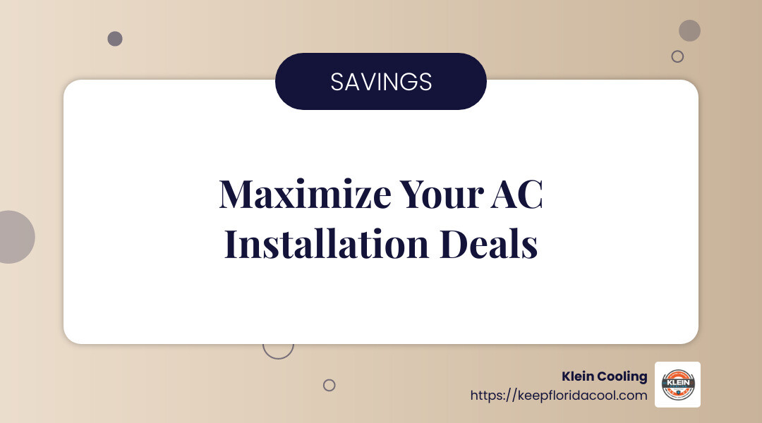 Take advantage of air conditioning installation deals to save money and improve comfort - Air conditioning installation deals infographic simple-info-landscape-card