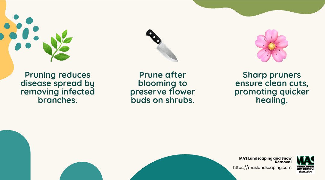 Pruning Benefits - landscape spring cleaning infographic 3_facts_emoji_nature