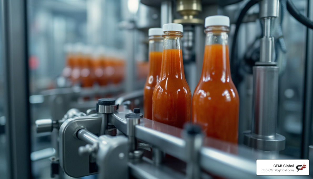 Automatic sauce filling machine in action - sauce filling machine suppliers