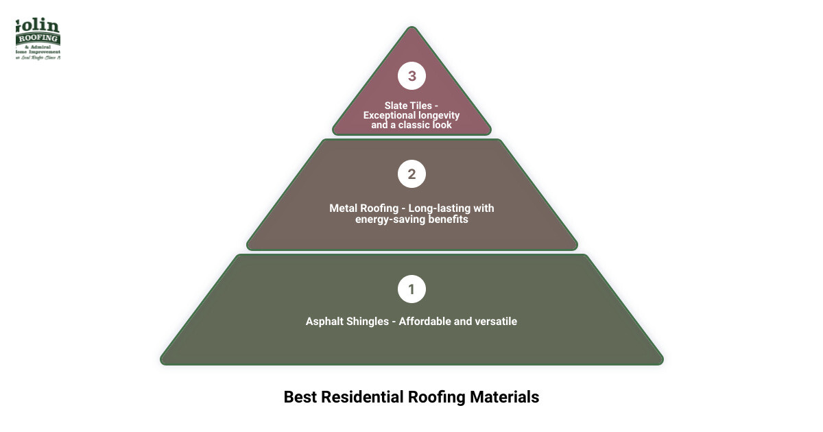 Comparison of Roofing Materials Infographic - what is the best residential roofing material infographic 3_stage_pyramid