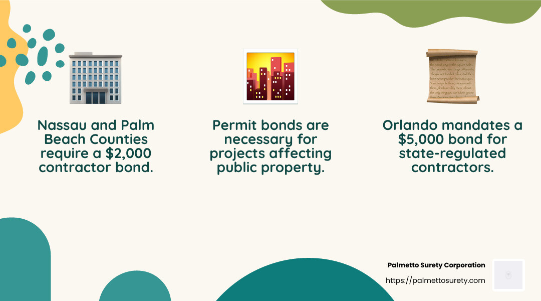 Florida contractor bonds: what you need to know 5 Quote about local bonding requirements - florida contractor bond requirement infographic 3_facts_emoji_nature