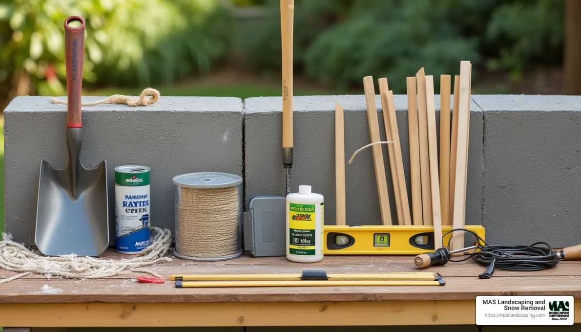 Tools and Materials for Building a Block Wall - block walls for landscaping