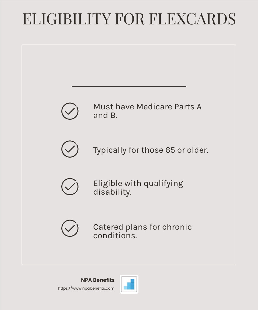 Eligibility Criteria for Flexcards - flexcard for seniors infographic checklist-light-beige