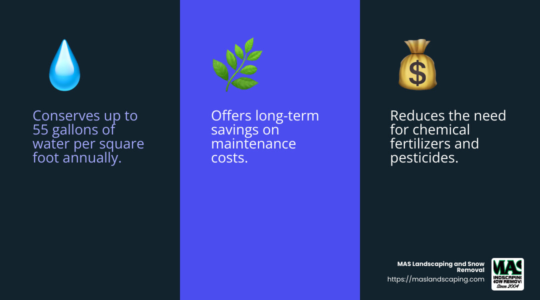 Eco-friendly benefits of artificial grass - backyard with pavers and artificial grass infographic 3_facts_emoji_blue