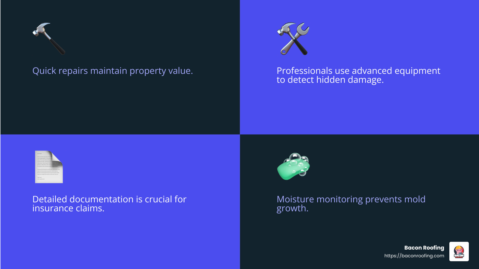 Quote on Storm Restoration Importance - storm restoration company infographic 4_facts_emoji_blue