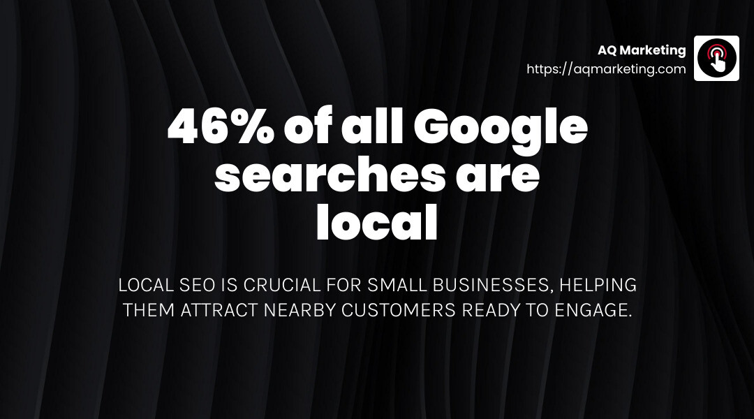 Stats showing the importance of local SEO for small businesses - best seo companies for small business infographic simple-stat-landscape-dark