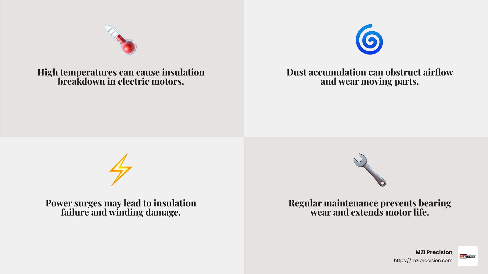 Quote about the importance of maintenance in electric motors - Electric Motor Repair infographic 4_facts_emoji_grey