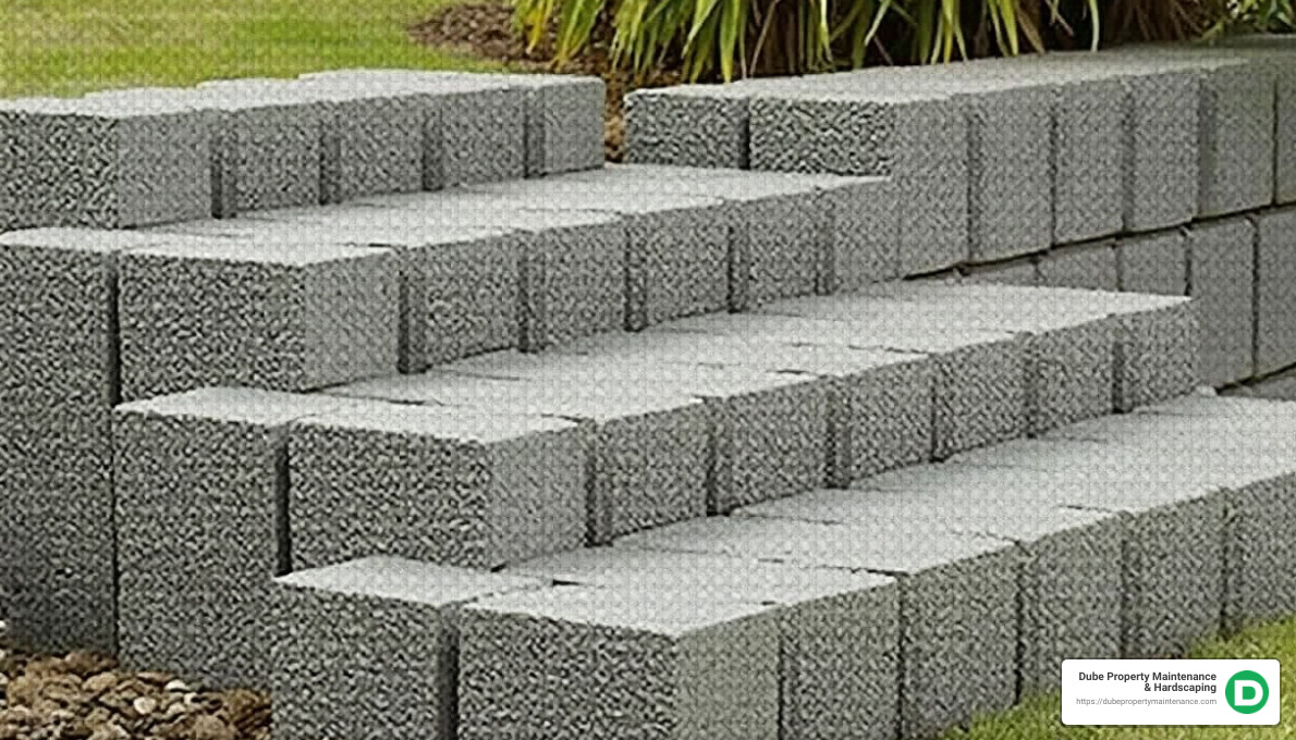 Concrete blocks are durable and versatile, making them a popular choice for retaining walls. - retaining wall blocks