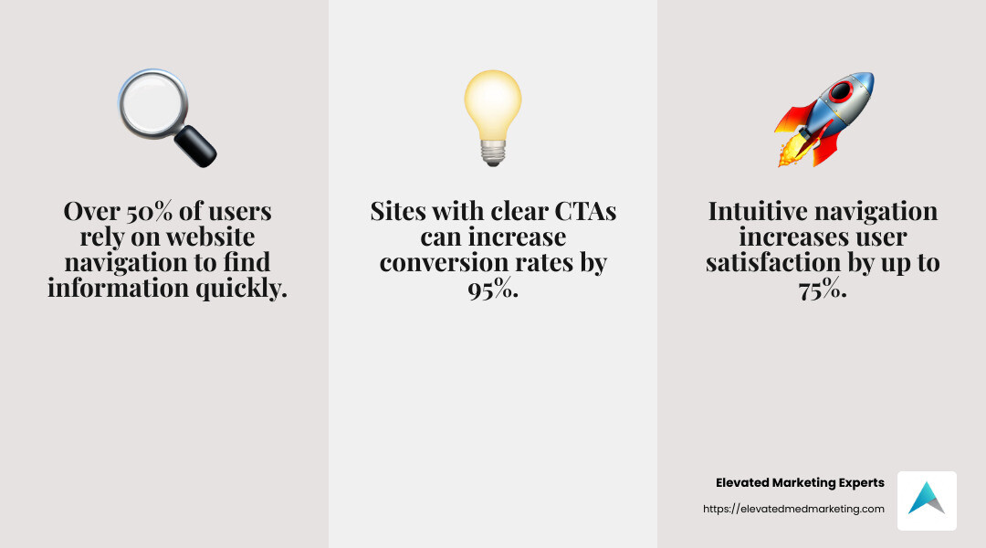 User-friendly navigation improves the patient experience - responsive website design for plastic surgeons infographic 3_facts_emoji_grey