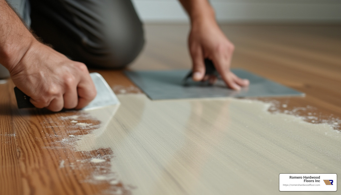 Acrylic latex adhesive application - engineered wood floor adhesive