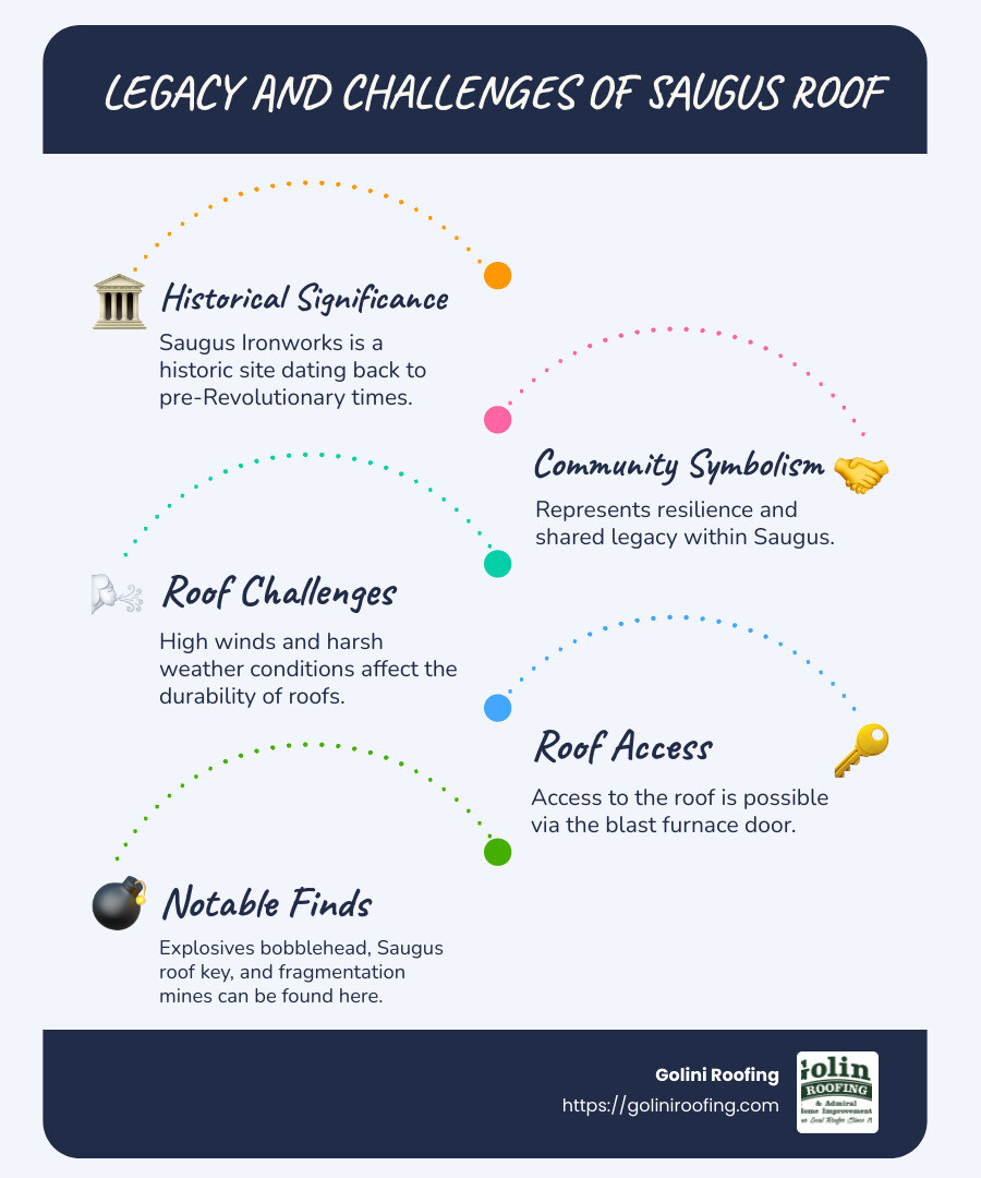 saugus roof historical significance and challenges infographic - Saugus Roof infographic infographic-line-5-steps-blues-accent_colors