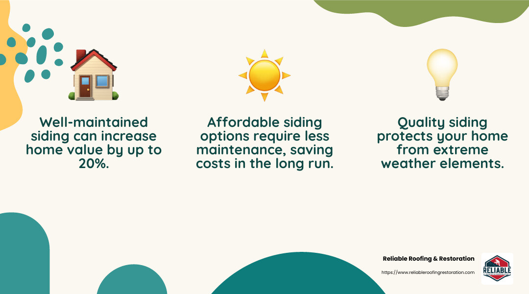 The impact of siding on home value - affordable siding services katy infographic 3_facts_emoji_nature