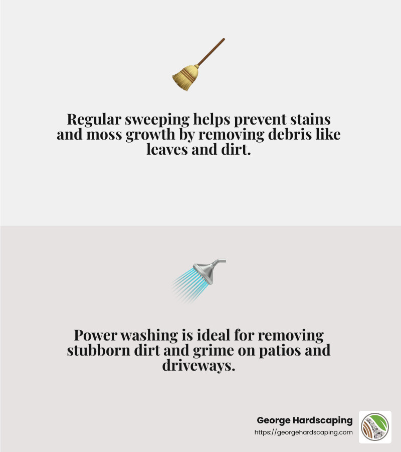 Stain Removal Tips - hardscape maintenance infographic 2_facts_emoji_grey