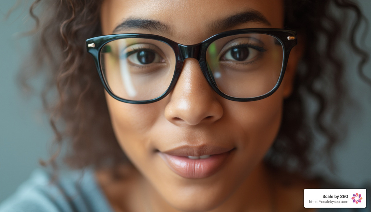 person wearing eyeglasses - content marketing strategy example