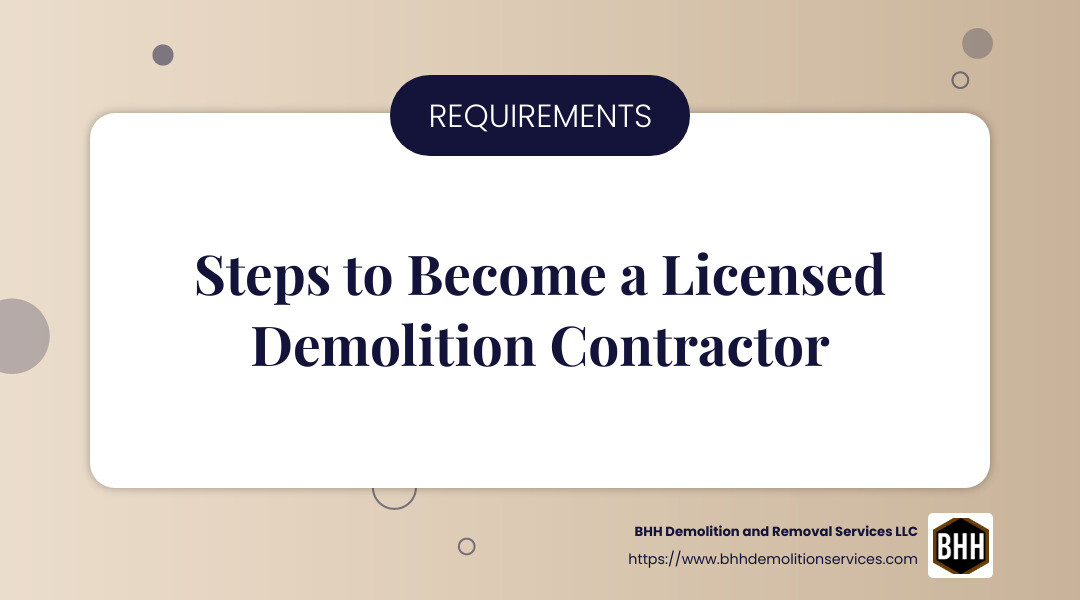 Demolition contractor exams are crucial for ensuring safety and compliance. - Licensed demolition contractor infographic simple-info-landscape-card