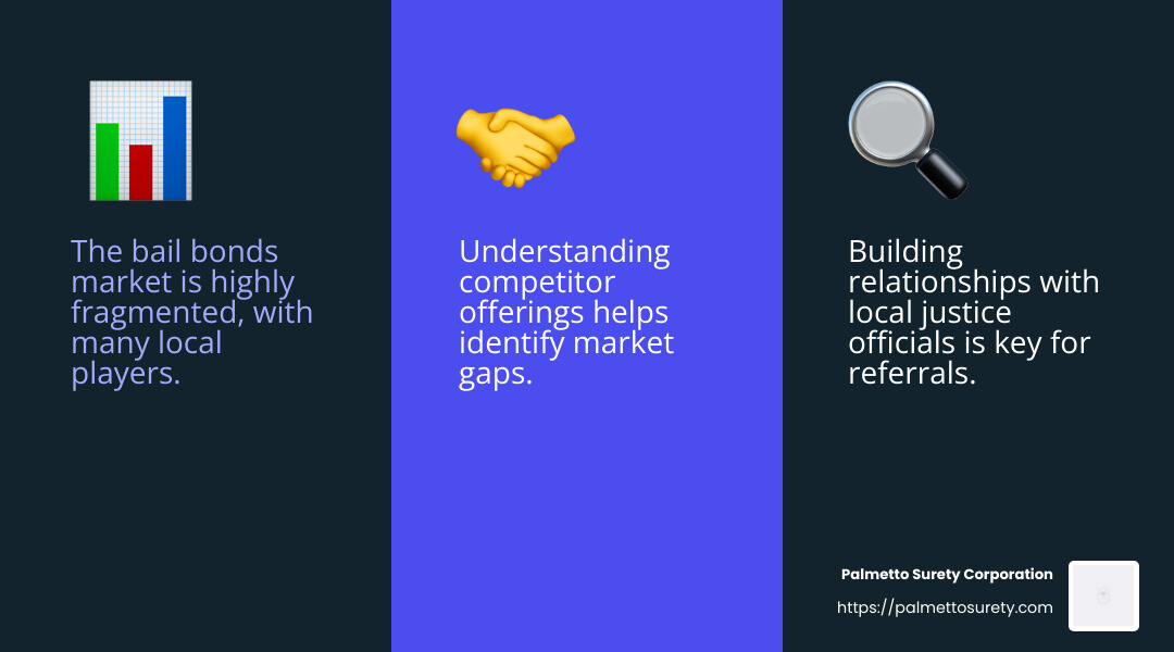 Bail bonds in texas: your step-by-step guide to starting up 3 Bail bonds industry key players - how to start a bail bonds business in texas infographic 3_facts_emoji_blue