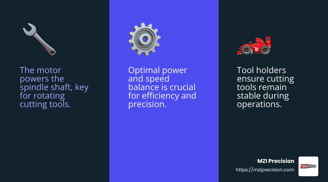 Understanding Power and Speed - cnc milling spindle infographic 3_facts_emoji_blue