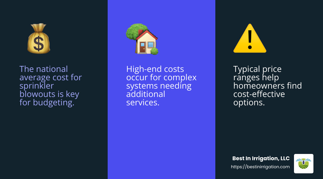Cost Factors for Sprinkler Blowouts - cost to blow out sprinklers infographic 3_facts_emoji_blue