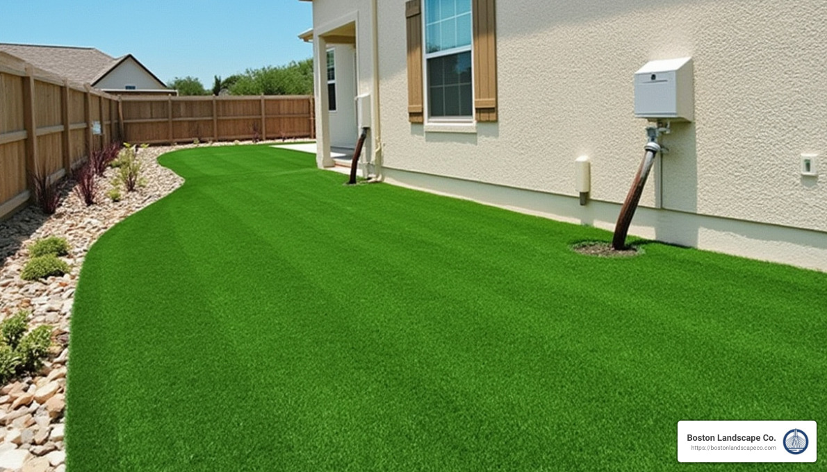 Proper installation of synthetic lawns ensures a long-lasting, beautiful landscape. - landscape synthetic lawn