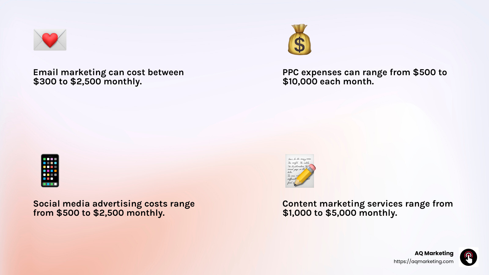 Understanding the costs of digital marketing services is key to budgeting effectively. - marketing agency massachusetts infographic 4_facts_emoji_light-gradient