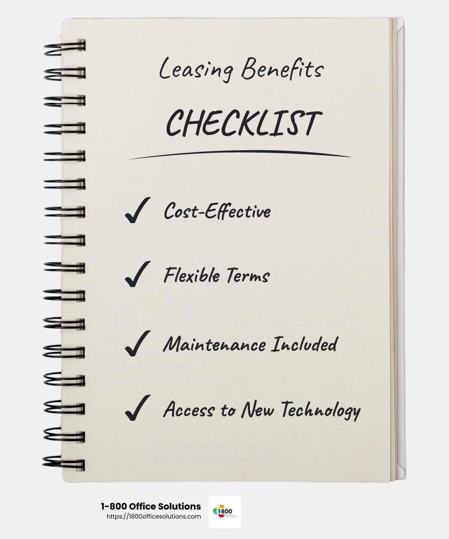 Benefits of Leasing - copier leasing company near me infographic checklist-notebook Benefits of Leasing - copier leasing company near me infographic checklist-notebook
