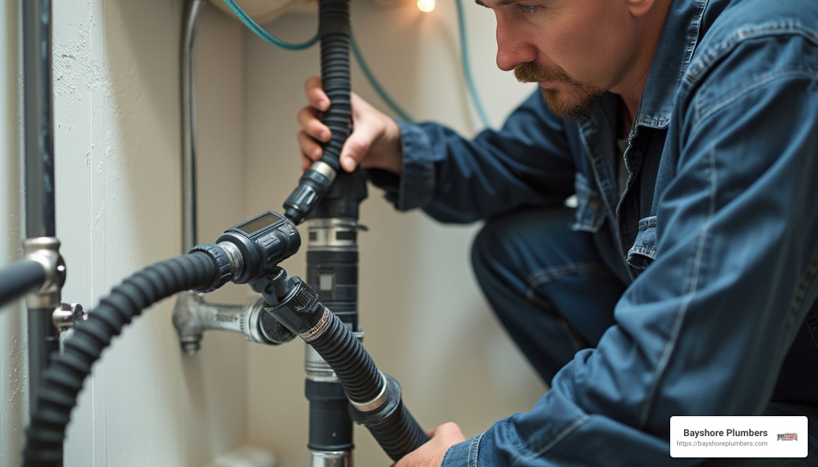 Camera plumbing lines in action - camera plumbing lines