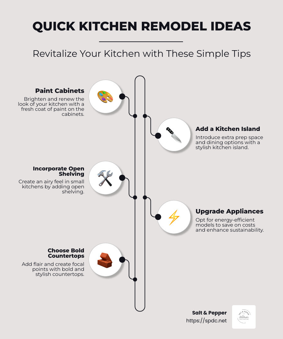 Creative Kitchen Design Ideas Infographic - Kitchen Remodeling infographic infographic-line-5-steps-neat_beige
