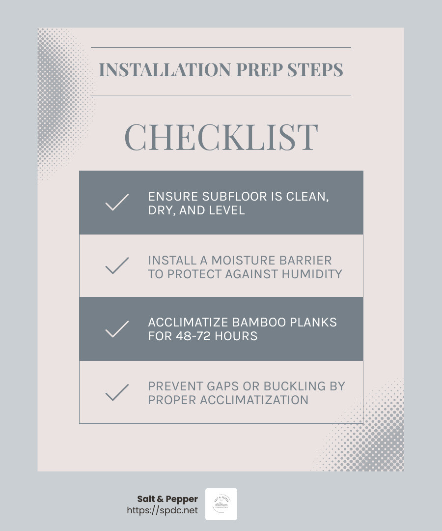 Moisture barrier importance in flooring - bamboo flooring installation tampa infographic checklist-light-blue-grey