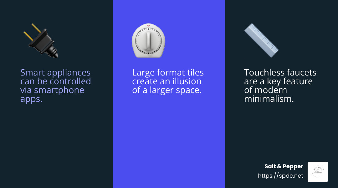 Smart appliances are not just sleek but real timesavers, says a kitchen expert from Tampa. - bath and kitchen gallery infographic 3_facts_emoji_blue