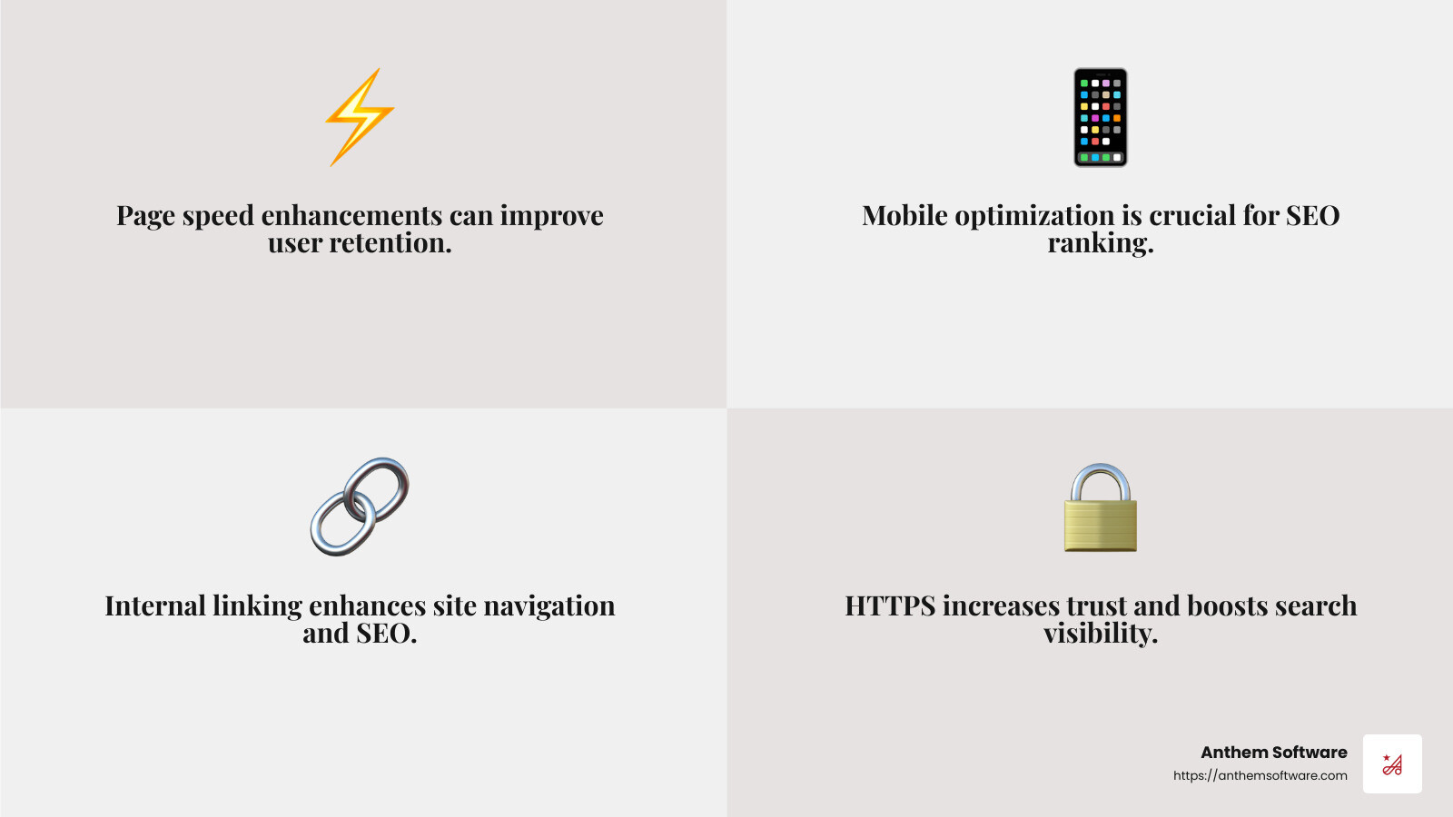 Page speed is crucial for user experience and SEO. - how to do search engine optimisation for a website infographic 4_facts_emoji_grey