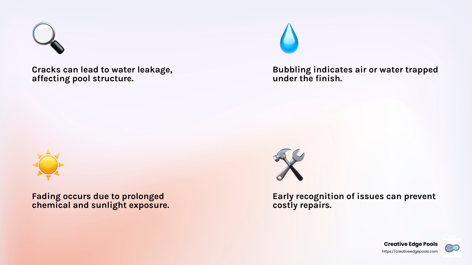 Pool Repair Statistics - diamond brite pool repair infographic 4_facts_emoji_light-gradient