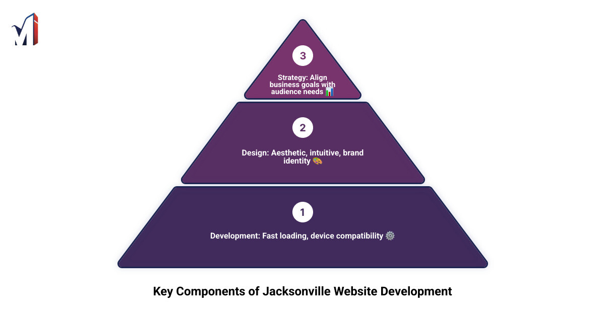 Anatomy of a successful Jacksonville website - User Engagement Metrics, Conversion Rate Optimization, SEO Fundamentals - jacksonville website development infographic 3_stage_pyramid