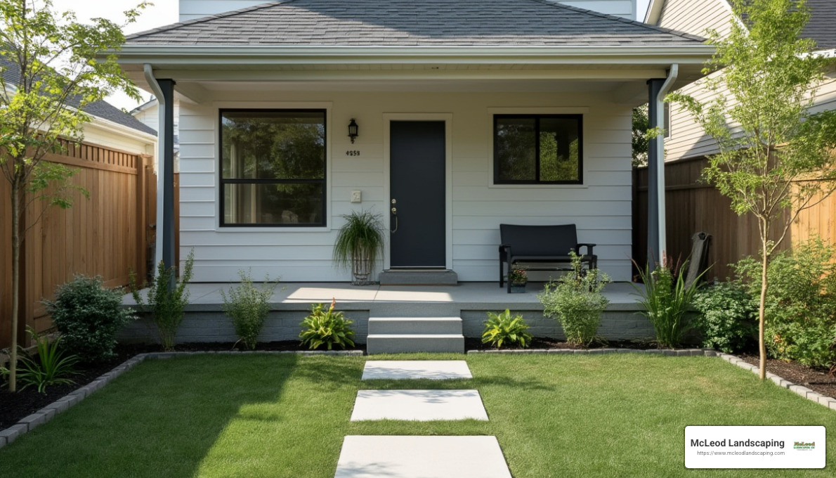 View of Modern Minimalist Garden Serenity Sculpted Greenery with ... - YouTube