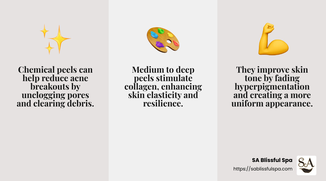 Benefits of Chemical Peels - chemical peel for back acne scars infographic 3_facts_emoji_grey