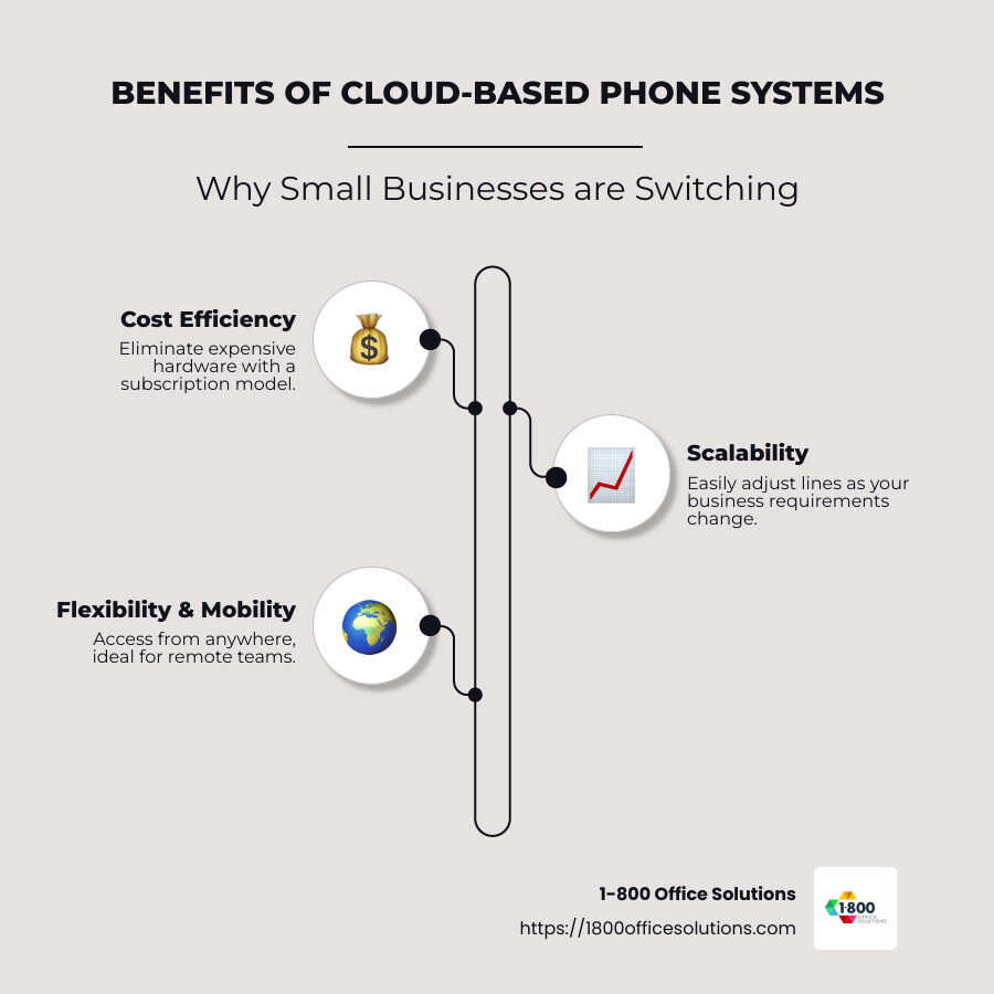 Small Business Savvy: Navigating Cloud-Based Phone Systems 9 Cloud Phone System Benefits Infographic for Small Businesses - cloud based phone system for small business infographic infographic-line-3-steps-neat_beige