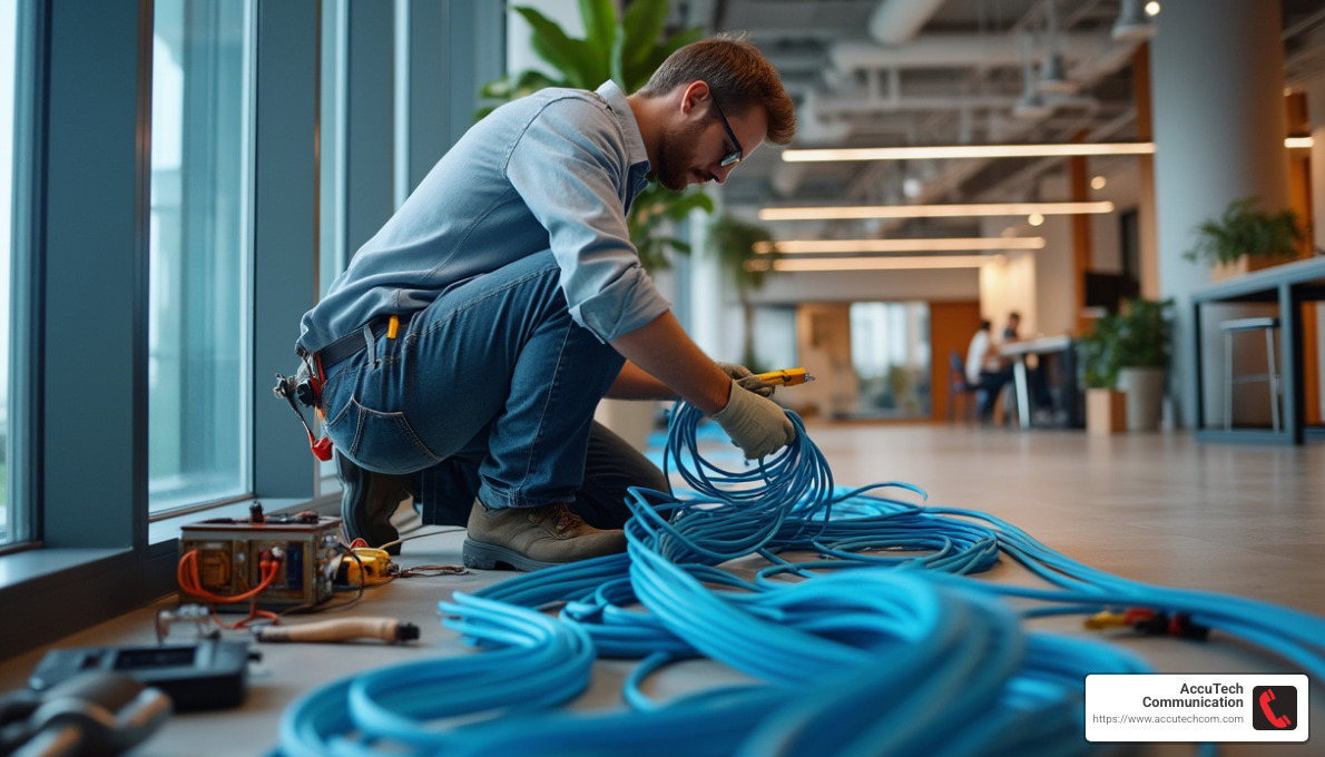 Fiber optic installation process - fiber installers