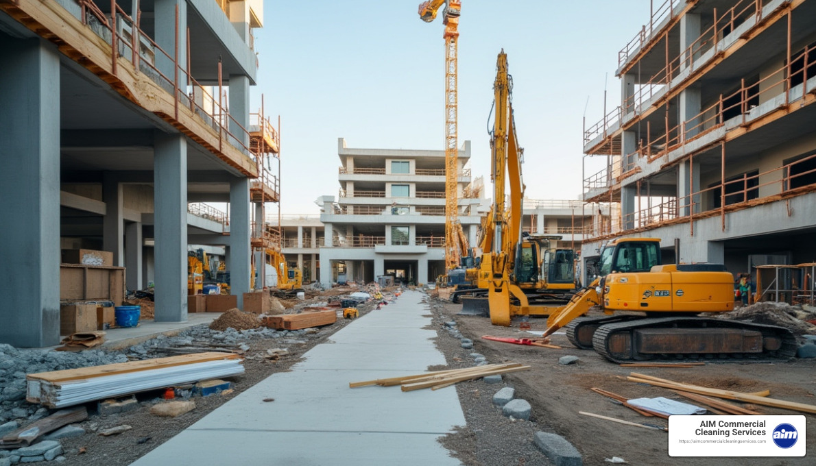 Clean and organized construction site - Pre construction site cleaning