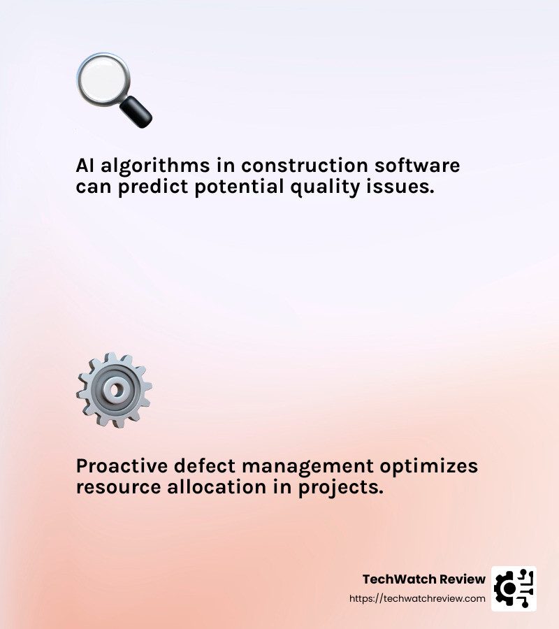 AI algorithms improve defect management - construction materials quality control software infographic 2_facts_emoji_light-gradient