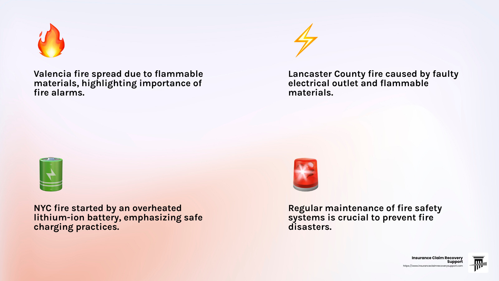 Lithium battery fire risk - apartment building fire infographic 4_facts_emoji_light-gradient