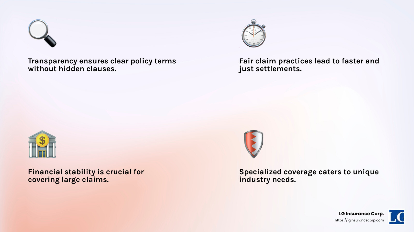 Customer satisfaction in insurance - best commercial property insurance companies infographic 4_facts_emoji_light-gradient