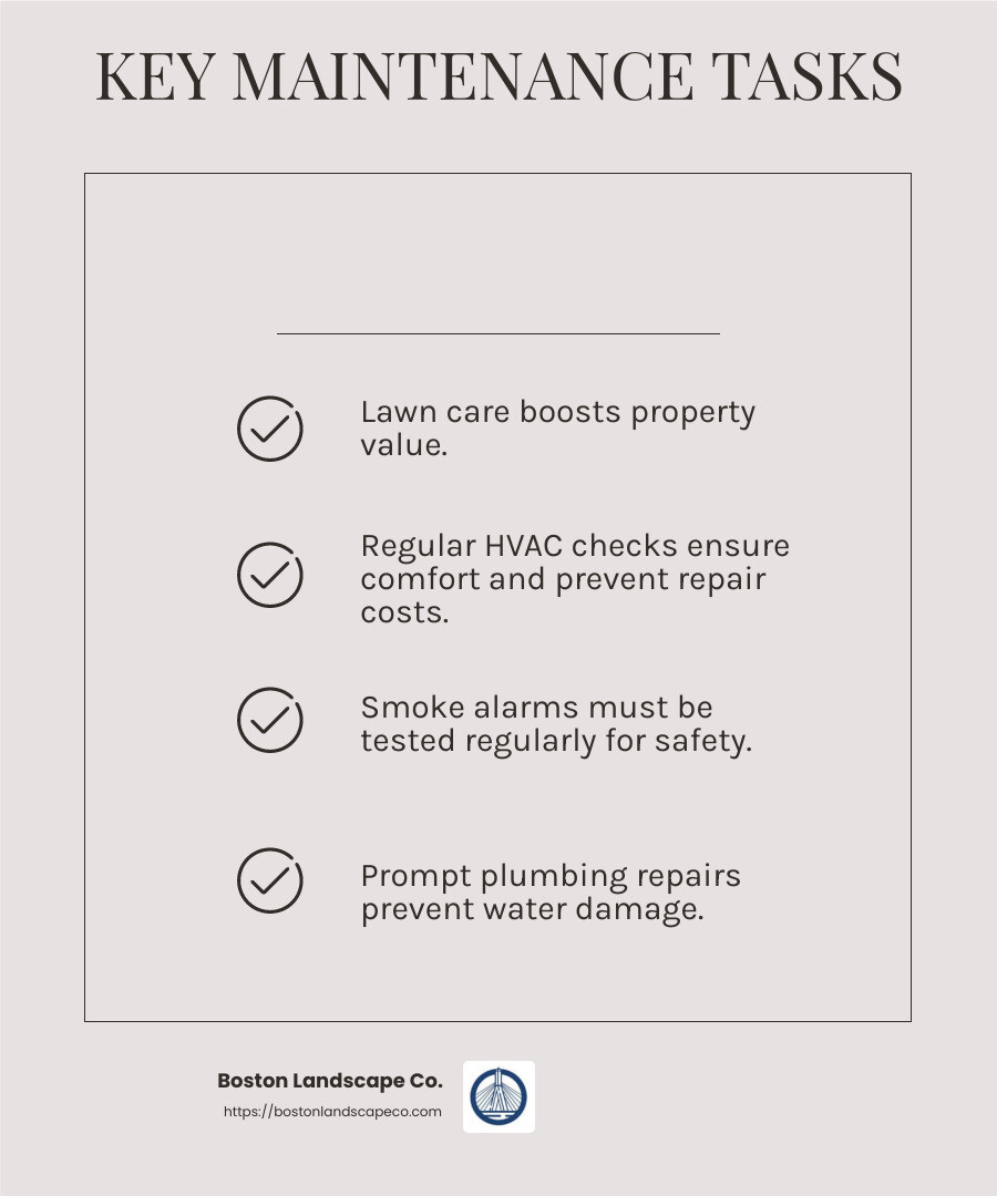 Infographic on the importance of regular maintenance - property maintenance services infographic checklist-light-beige