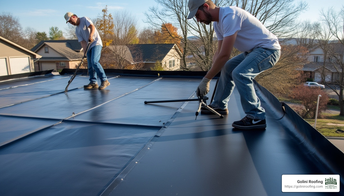 EPDM membrane installation - affordable roofing near me
