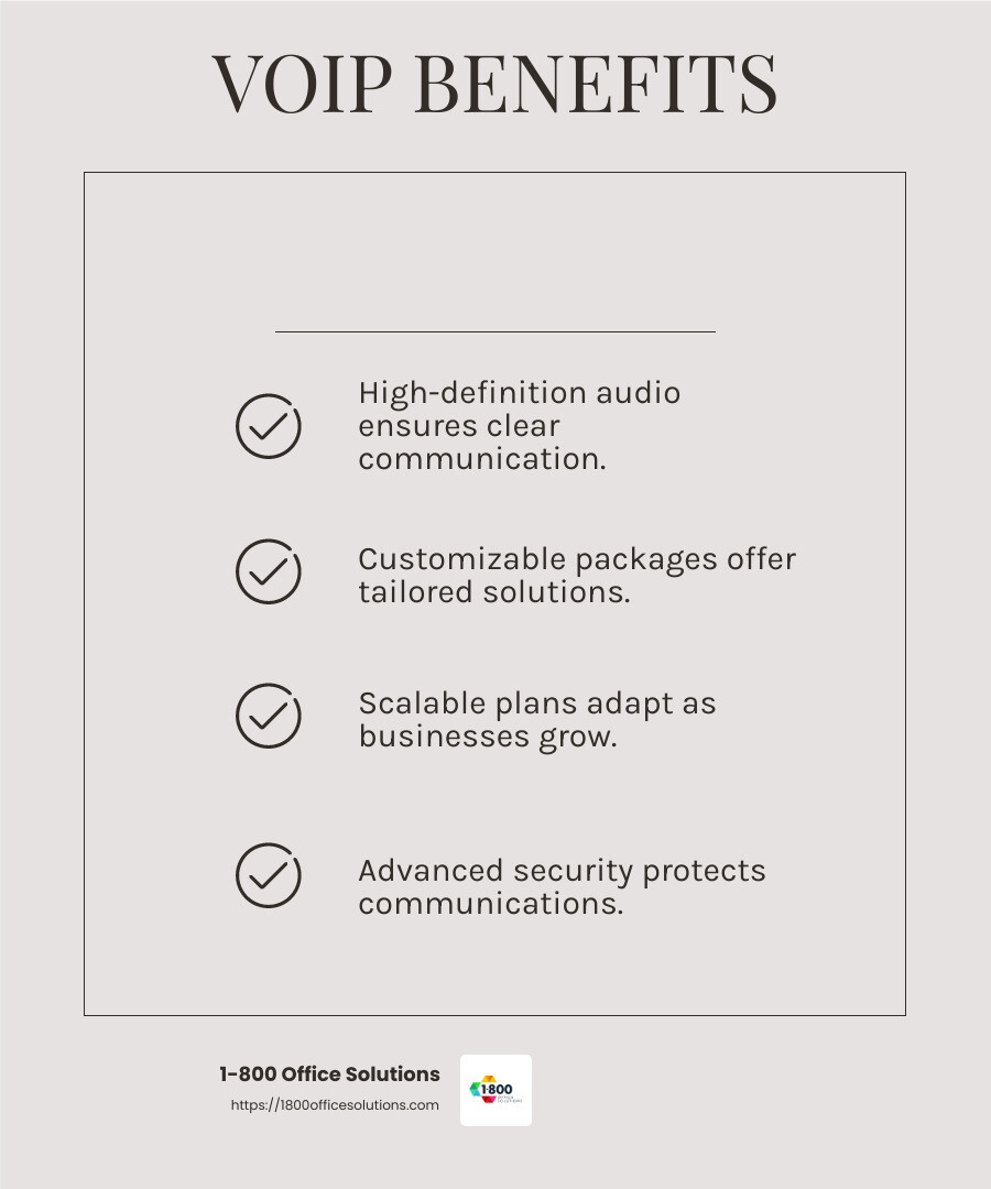 VoIP system benefits - best voip systems infographic checklist-light-beige