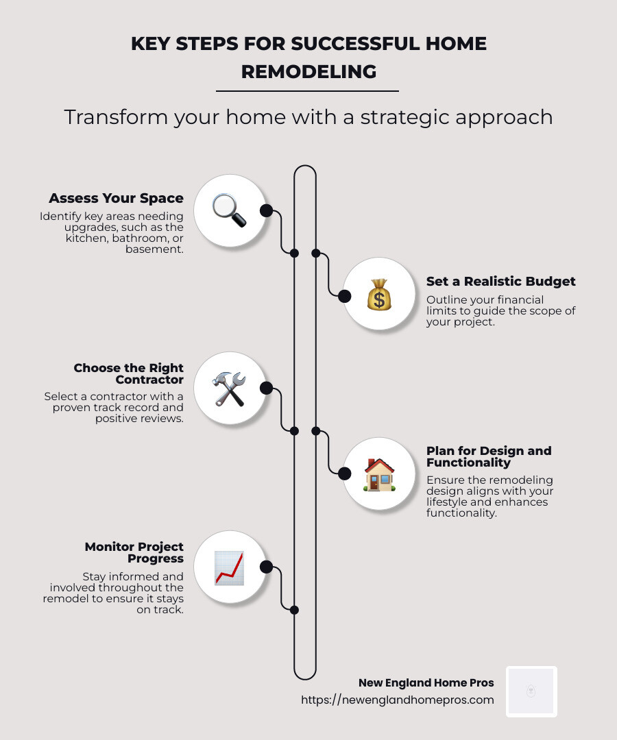 Steps for successful home remodeling - remodeling and design near me infographic infographic-line-5-steps-neat_beige
