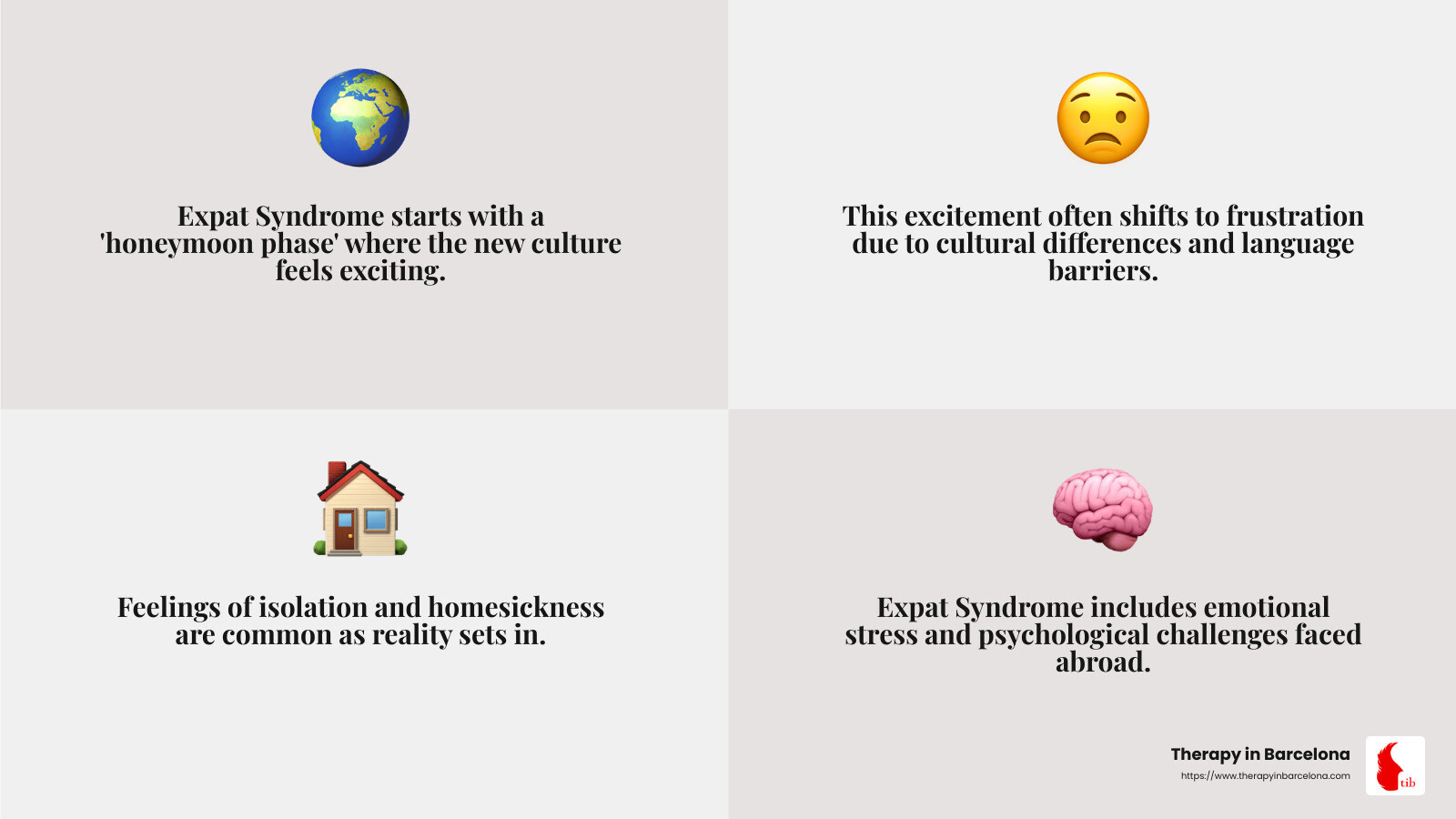 Expat Syndrome Stages - expat mental health infographic 4_facts_emoji_grey