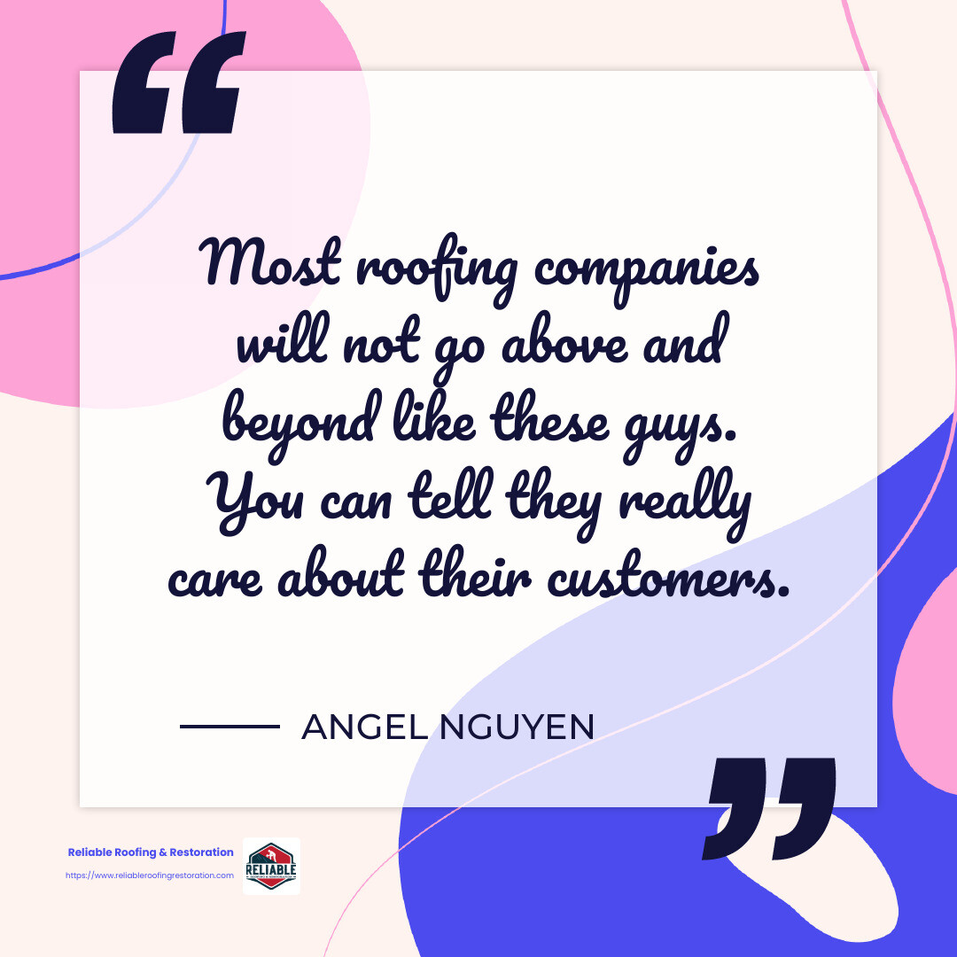 Customer testimonial from Angel Nguyen - emergency roofing repairs near me infographic simple-quote-colorful Customer testimonial from Angel Nguyen - emergency roofing repairs near me infographic simple-quote-colorful