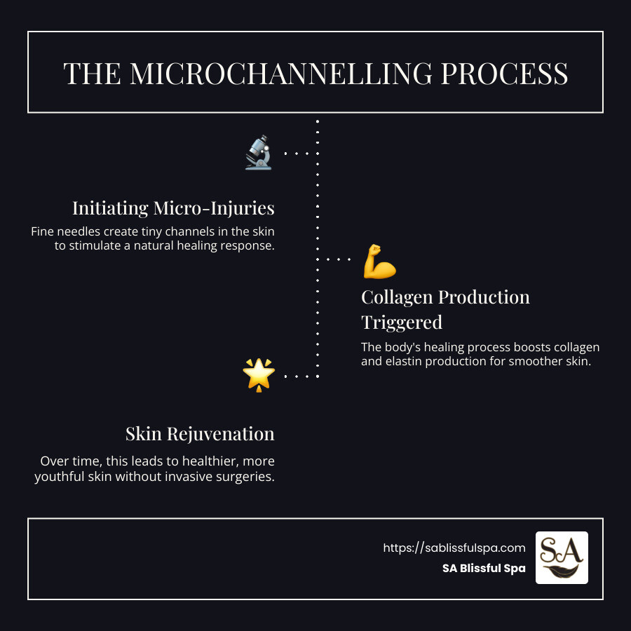 Overview of Microchannelling Benefits - Microchannelling Service infographic infographic-line-3-steps-dark