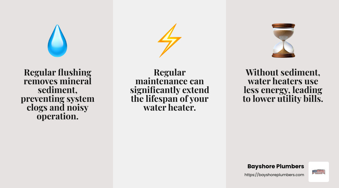 Energy Savings Infographic - Water heater flushing service infographic 3_facts_emoji_grey