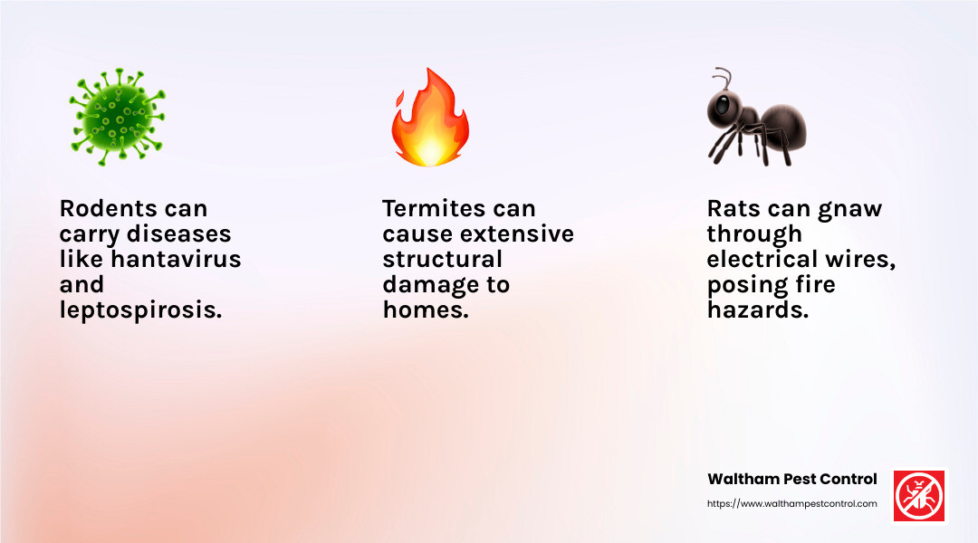 Rodents are known carriers of diseases like hantavirus - pest and rodent control services infographic 3_facts_emoji_light-gradient